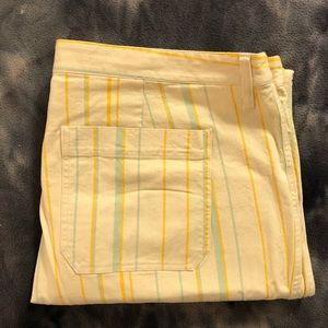 NWT Madewell Emmett Wide Leg Crop- Stripe
